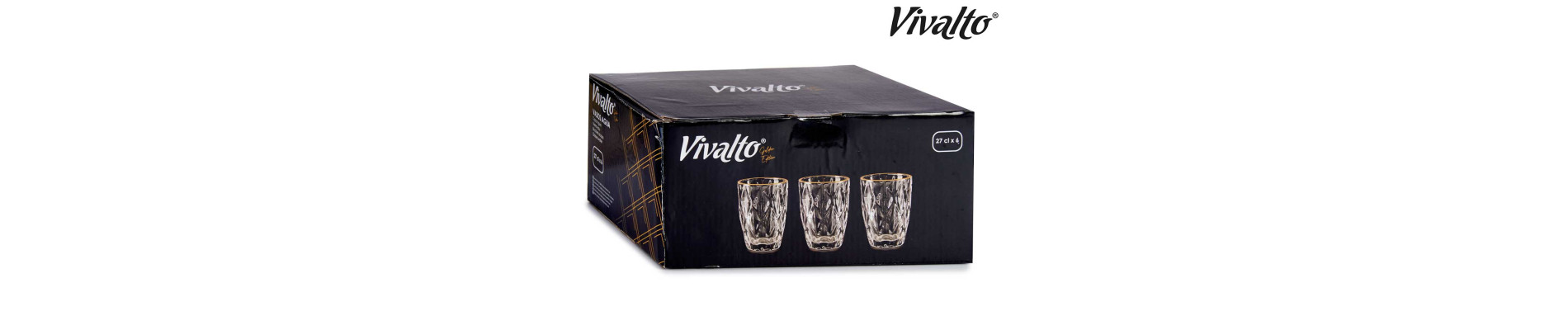 VASO AGUA 270ML DIAMANTE FILO ORO