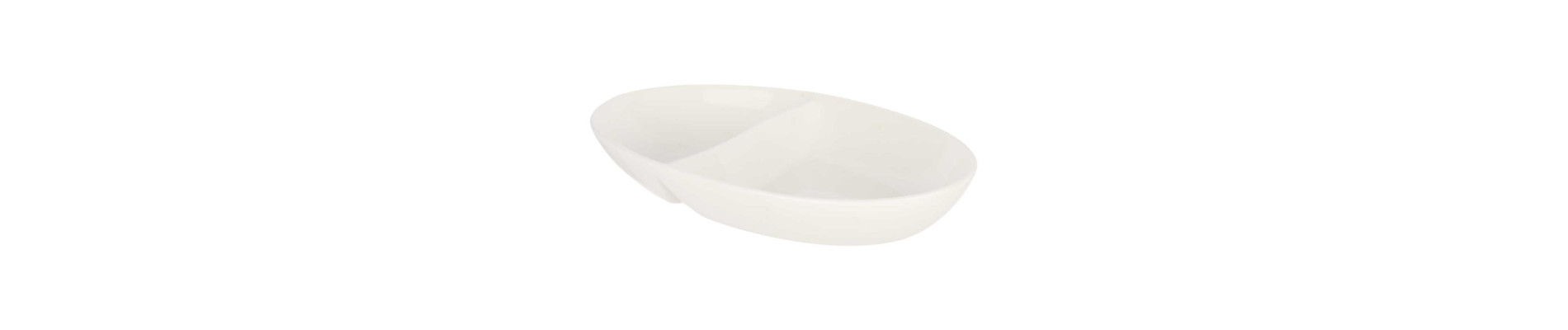 BANDEJA DIVISORIA PORCELANA OVALADA 20 CM
