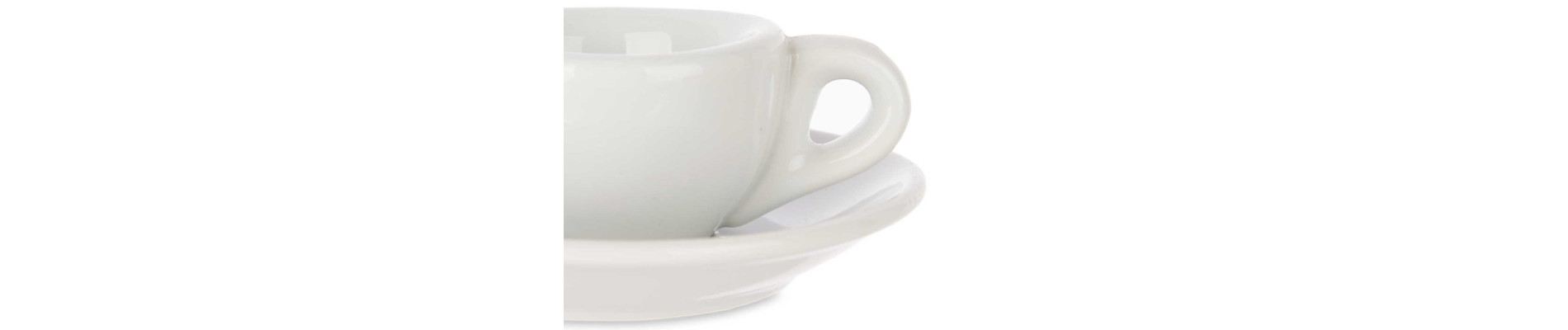 SET 6 PZS TAZA CAFE CON PLATO PORCELANA 80 ML