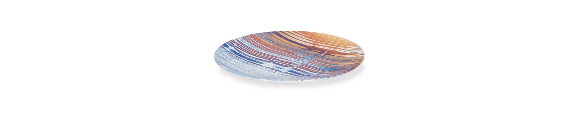 PLATO PORCELANA POSTRE 20CM RAYAS