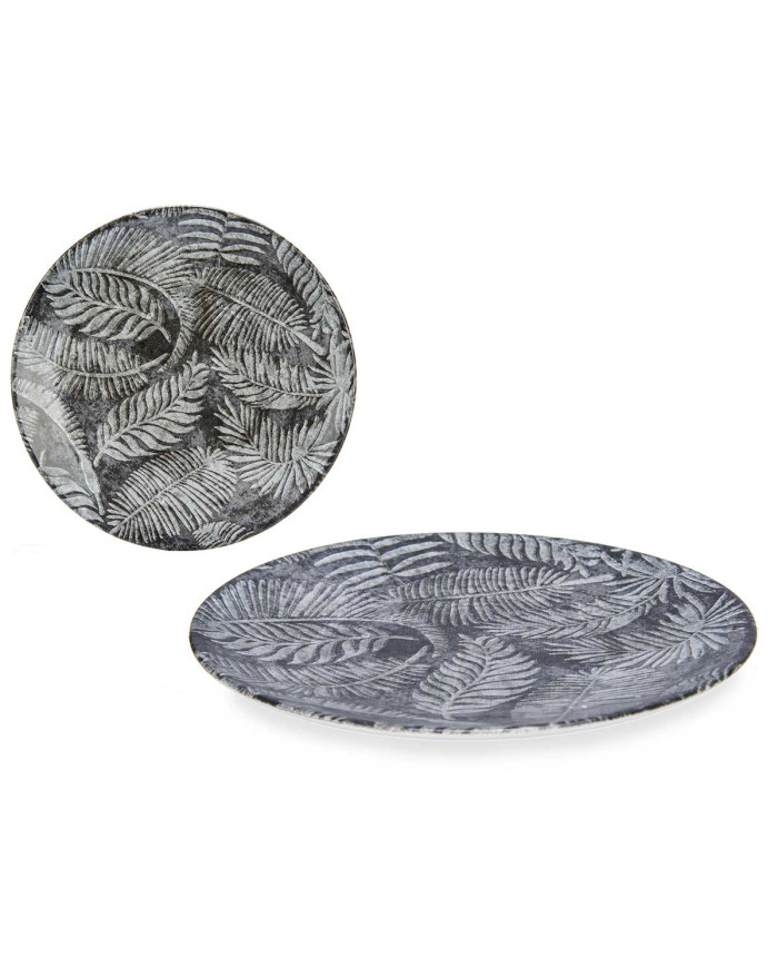 PLATO PORCELANA POSTRE 20CM HOJA