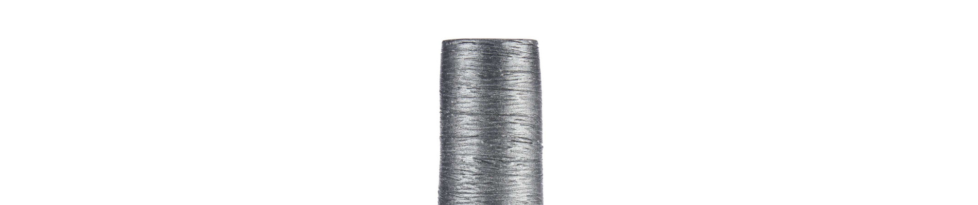 JARRON CERAMICA BOCA ESTRECHA RAYADO 80CM PLATA