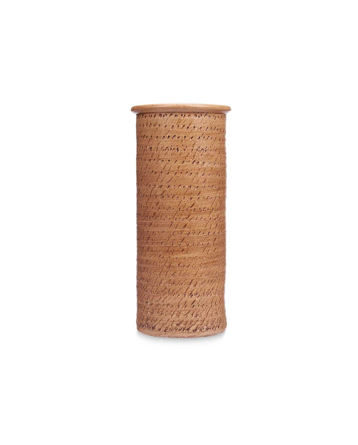 PARAGUERO CERAMICA PUNTOS 50CM MARRON