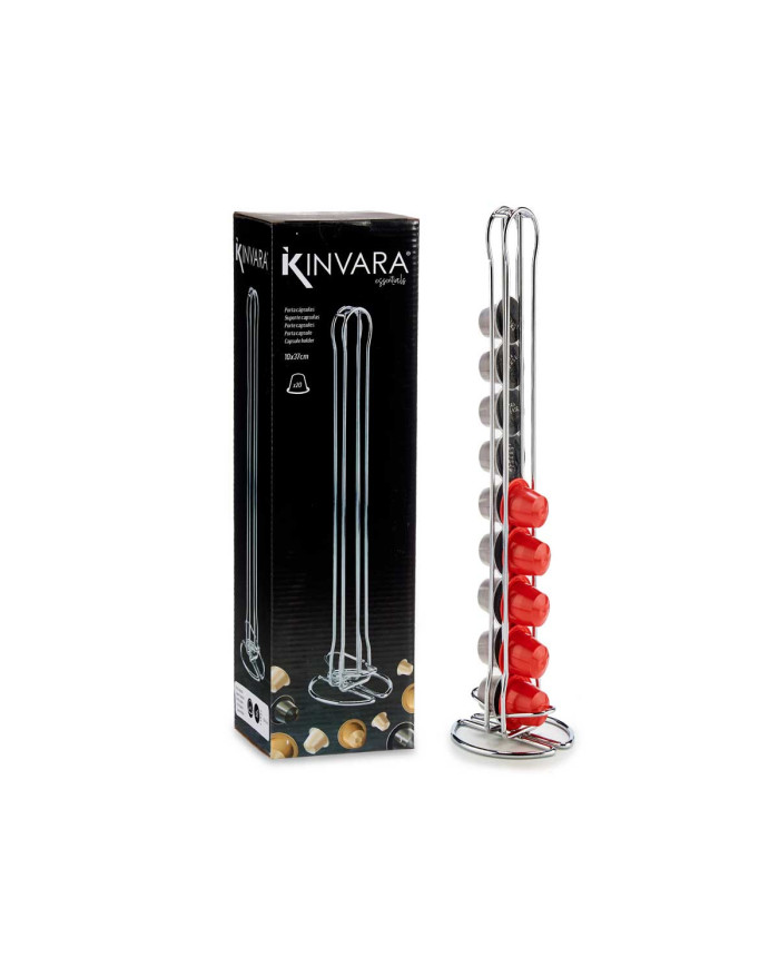 PORTACAPSULAS DOBLE INOX 20 CAPSULAS CAFE PEQ