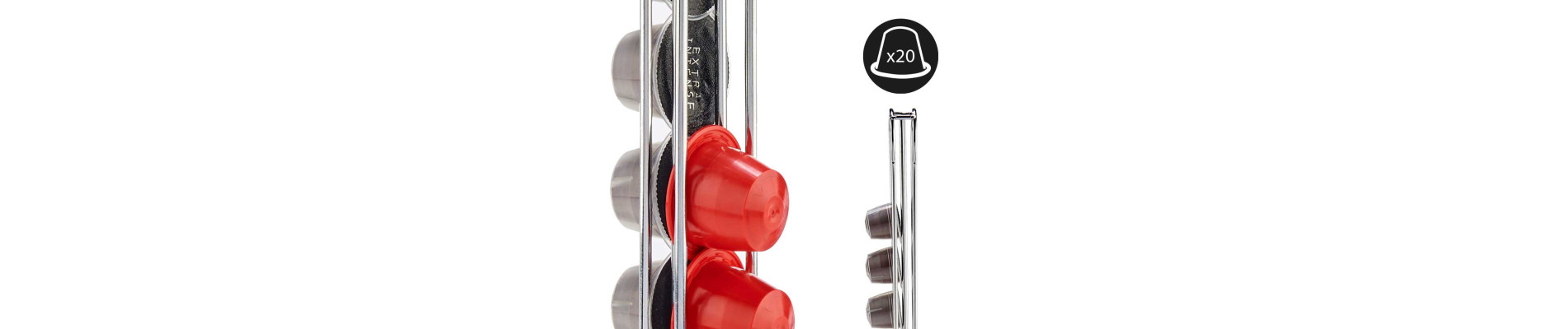PORTACAPSULAS DOBLE INOX 20 CAPSULAS CAFE PEQ