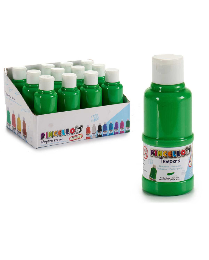 BOTE PINTURA TEMPERA 120 ML VERDE CLARO