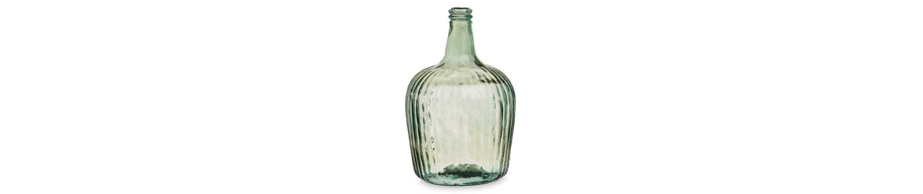 BOTELLA DECORATIVA VIDRIO RAYADA 8L CHAMPAN