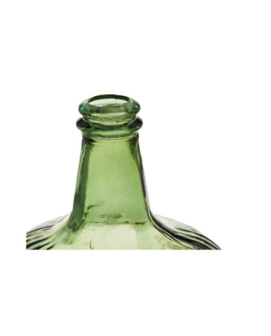 BOTELLA DECORATIVA VIDRIO RAYADA 8L VERDE