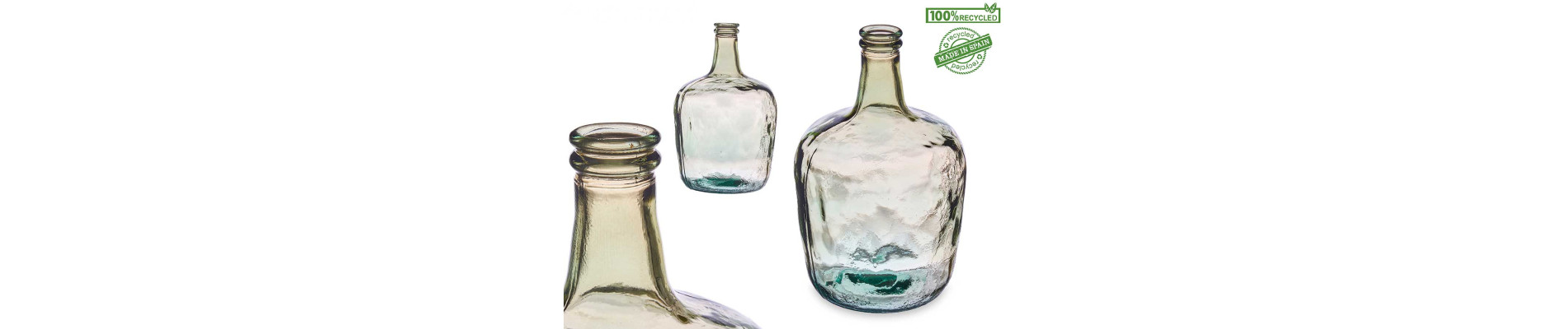 BOTELLA DECORATIVA VIDRIO LISA 4L VERDE