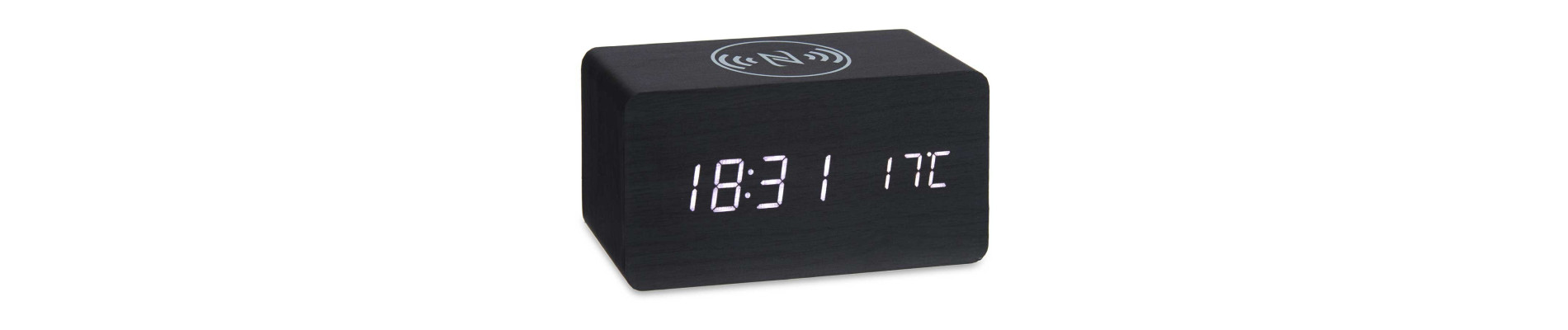 RELOJ C ALARMA CARGADOR MOV TEMPERATURA NEGRO