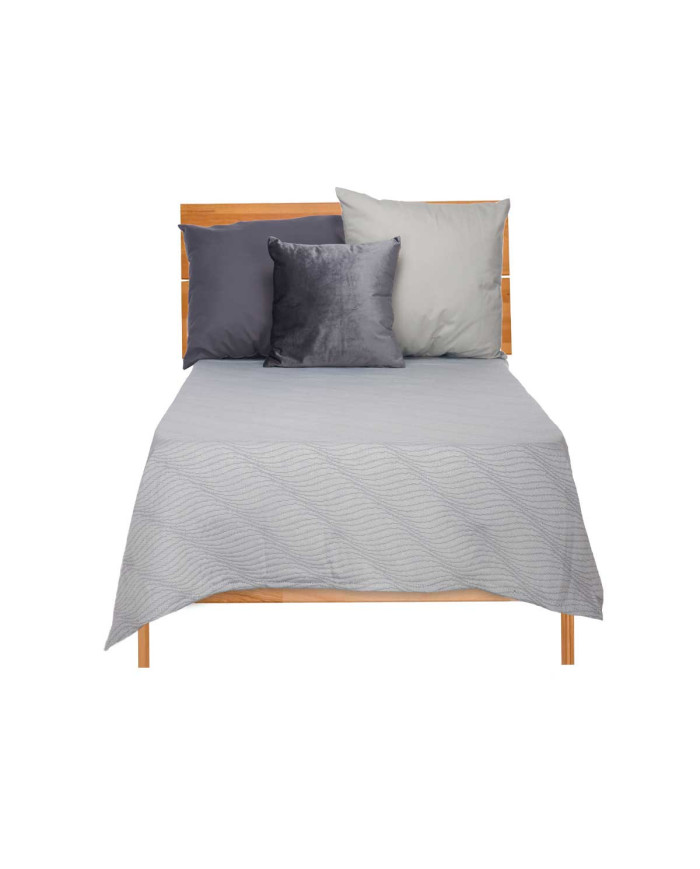 COLCHA CAMA AGUA GRIS 180X260CM
