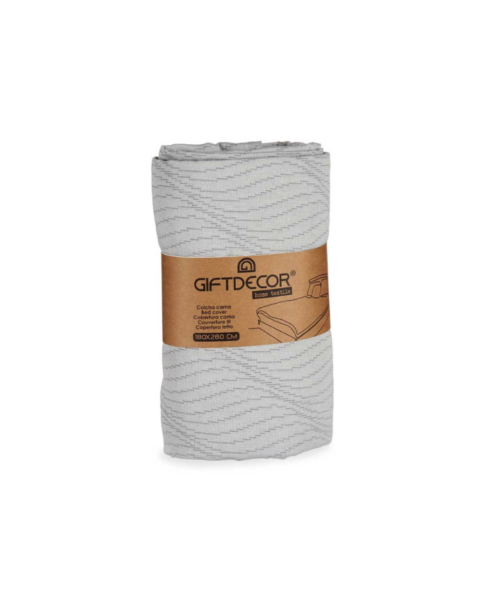 COLCHA CAMA AGUA GRIS 180X260CM