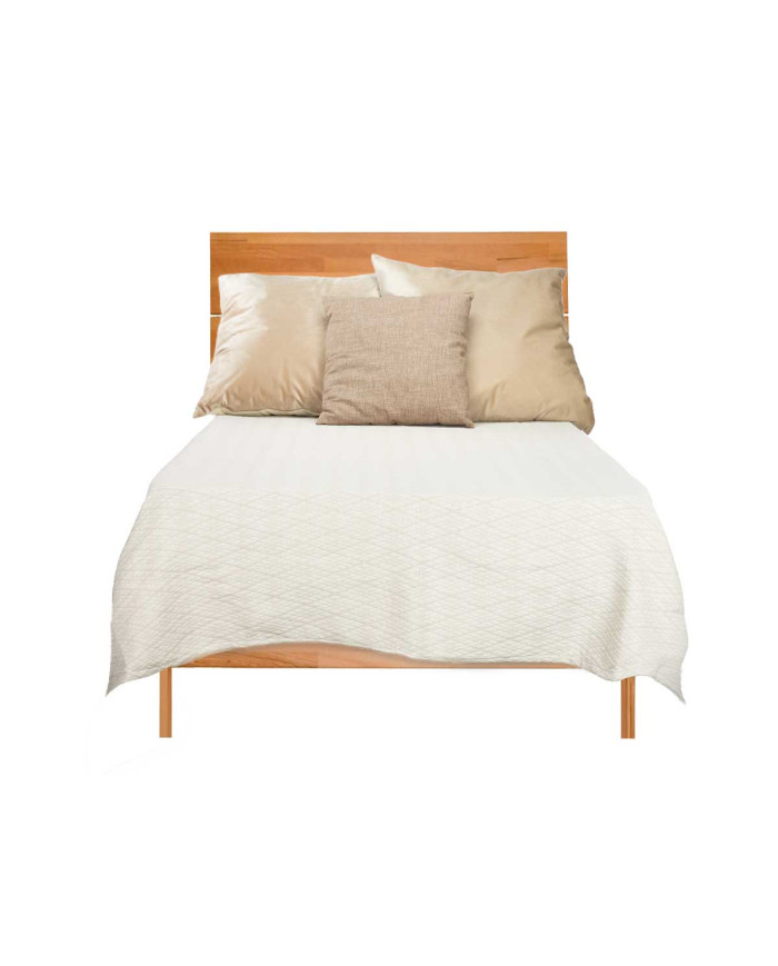 COLCHA CAMA ROMBOS BEIGE 180X260CM
