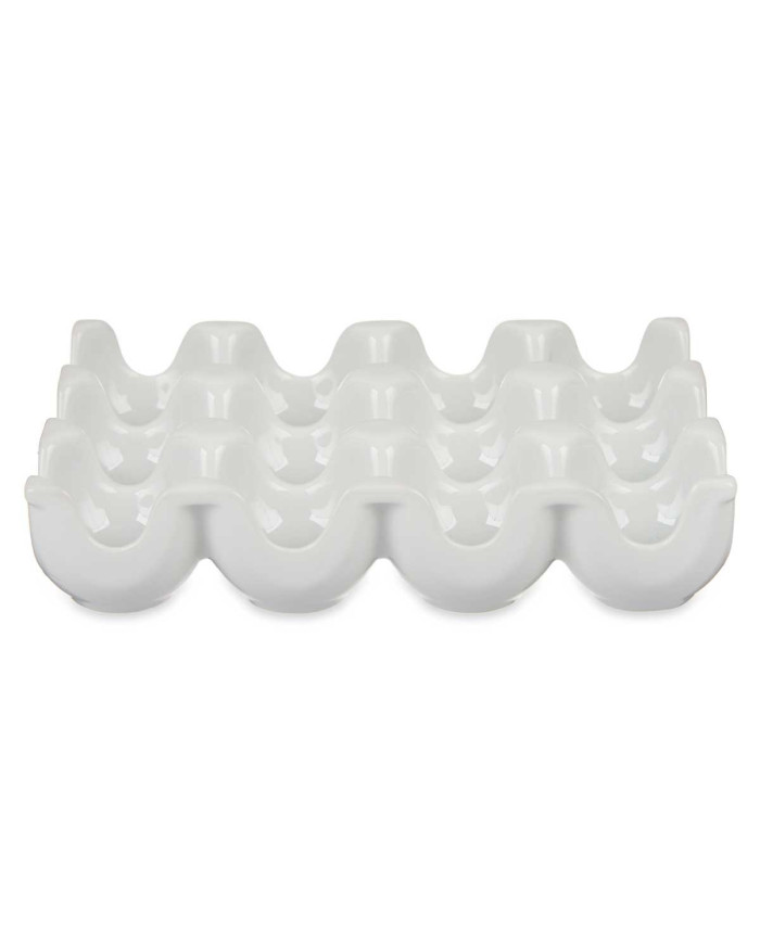 HUEVERA PORCELANA BLANCA 12 HUECOS