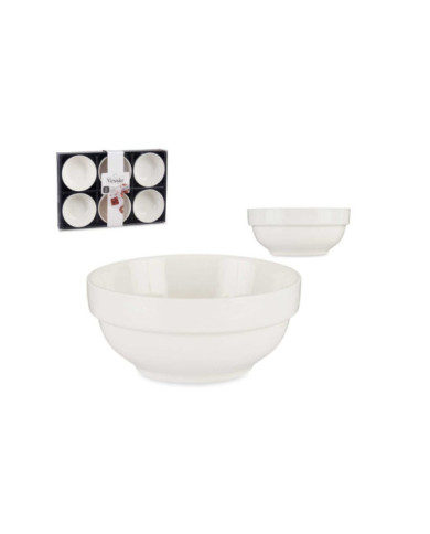 SET 6 CUENCOS PORCELANA BLANCA APERITIVO 9CM