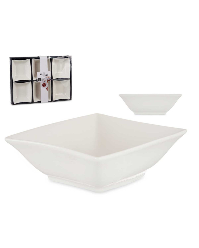 SET 6 CUENCOS PORCELANA BLANCA APERITIVO 12CM