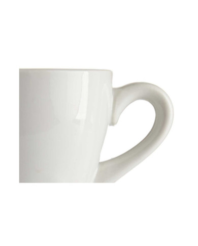 SET 6 TAZAS CAFE PORCELANA BLANCA C PLATO 200ML