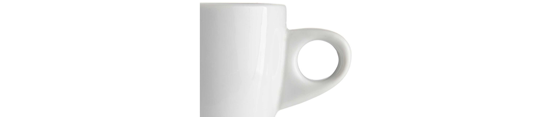 SET 6 TAZAS PORCELANA BLANCA C PLATO 90ML