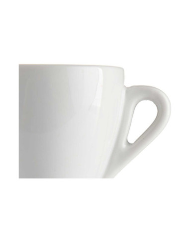 SET 6 TAZAS CAFE PORCELANA BLANCA C PLATO 90ML