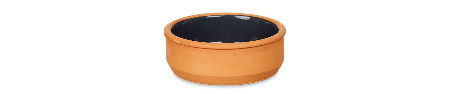 SET 6 CAZUELAS BARRO 12 CM COLOR NEGRO
