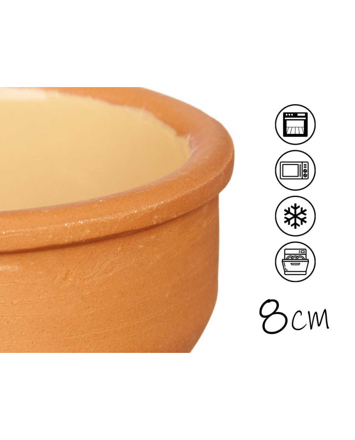 SET 6 CAZUELAS BARRO 8 CM COLOR MOSTAZA