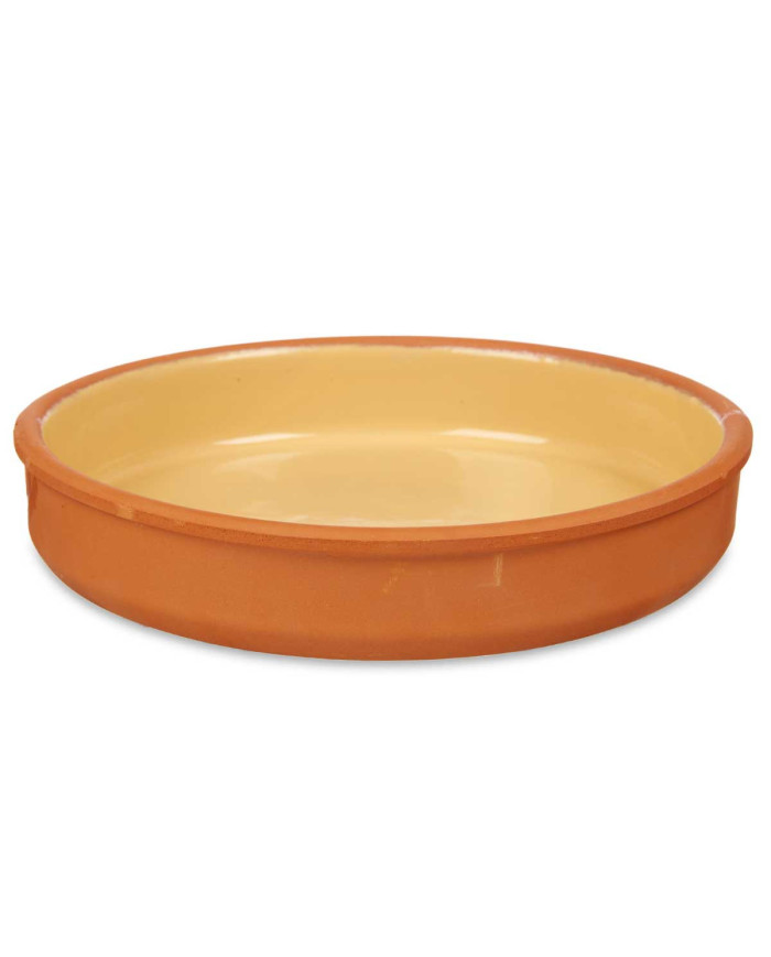 CAZUELA BARRO 23 CM COLOR MOSTAZA