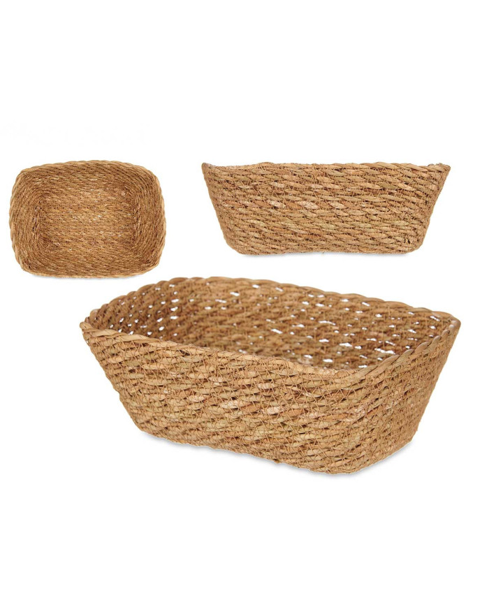 CESTO VEGETAL RECTANGULAR NATURAL 20CM