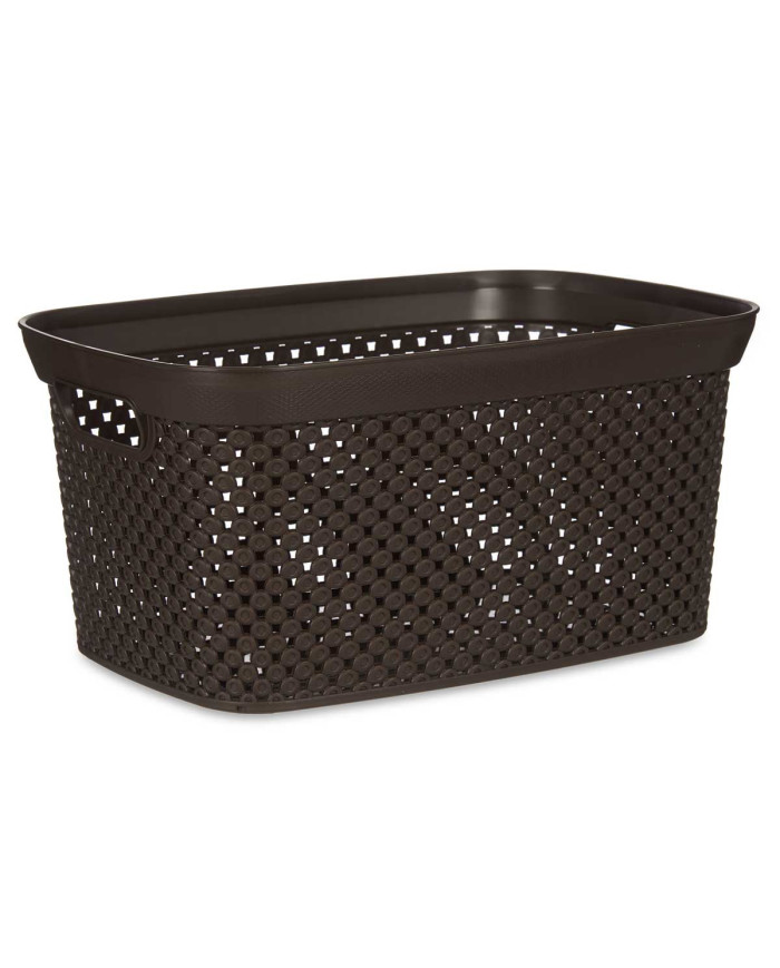 CESTO ORGANIZADOR PLASTICO 10L MARRON