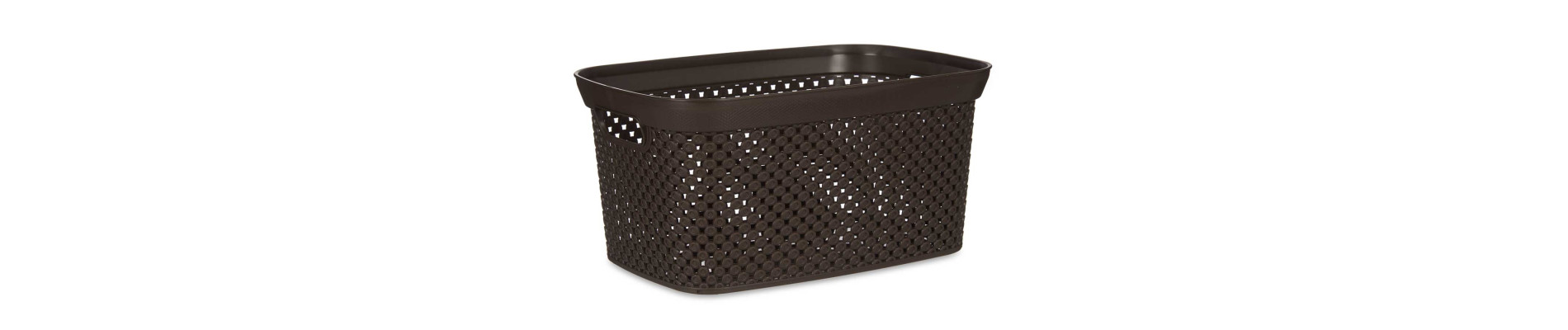 CESTO ORGANIZADOR PLASTICO 10L MARRON