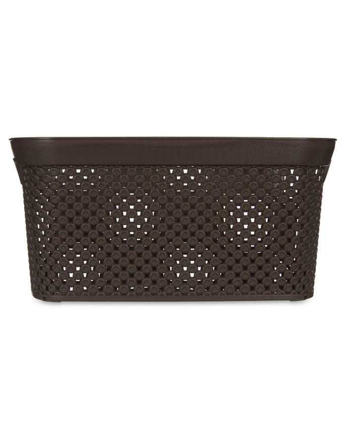 CESTO ORGANIZADOR PLASTICO 10L MARRON