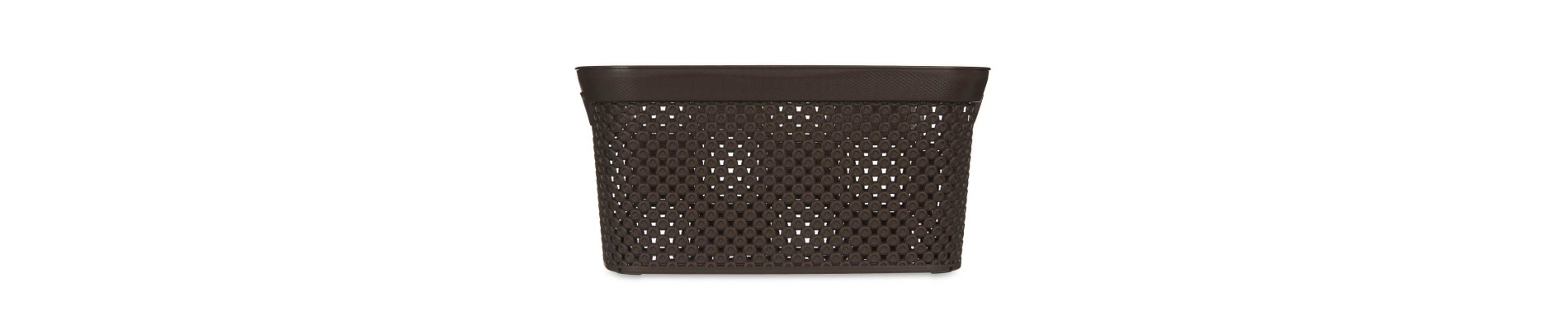 CESTO ORGANIZADOR PLASTICO 10L MARRON