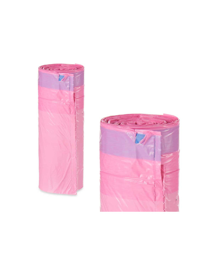 BOLSA BASURA AUTOCIERRE PERFUMADA 30L 20UDS ROSA