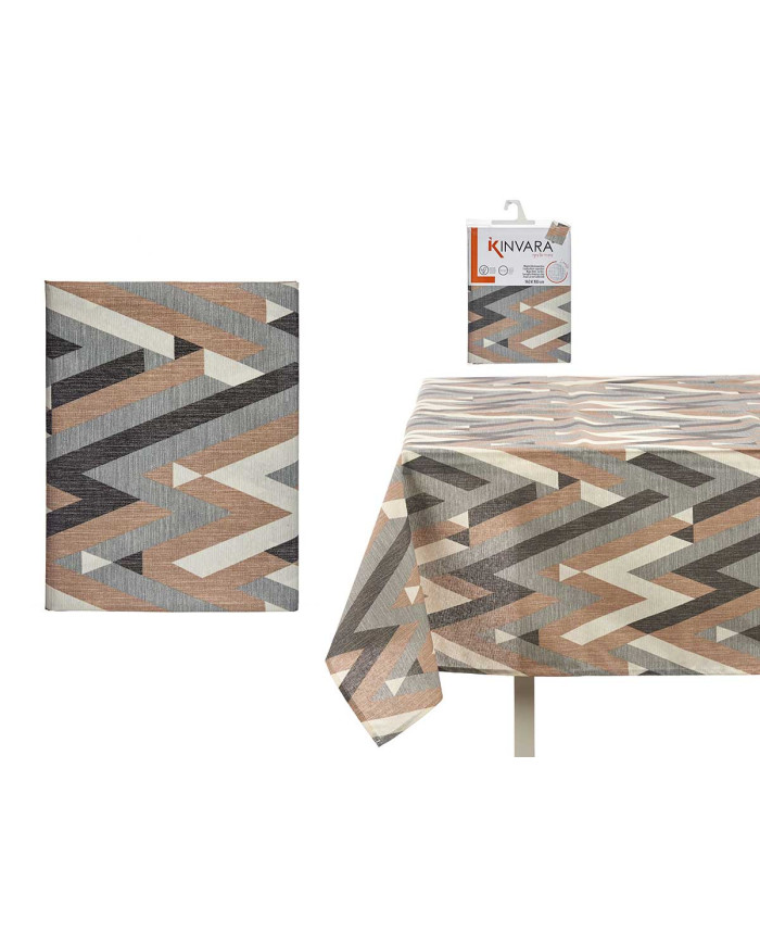 MANTEL LONETA ANTIMANCHAS 140X180CM RAYAS BEIGE