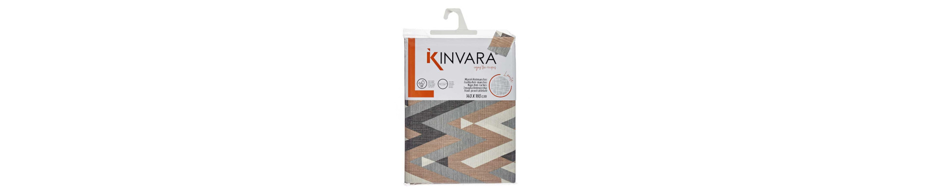 MANTEL LONETA ANTIMANCHAS 140X180CM RAYAS BEIGE