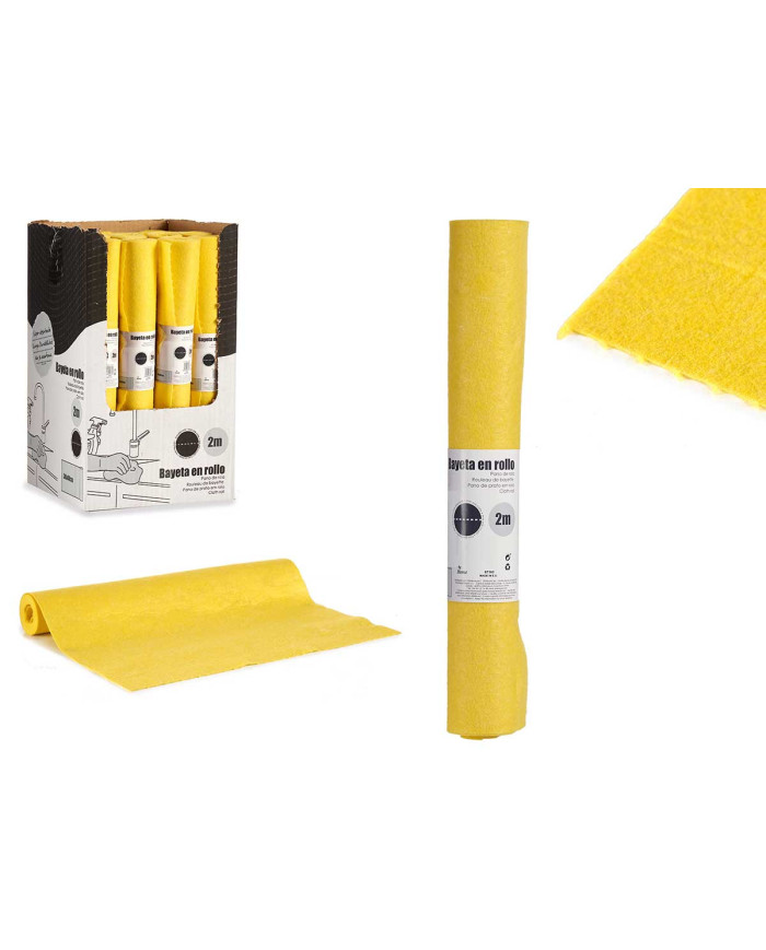 ROLLO BAYETA SUAVE 2M CON PRECORTE AMARILLO
