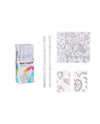 PAPEL REGALO 0,70X1,5M UNICORNIOS Y SIRENAS