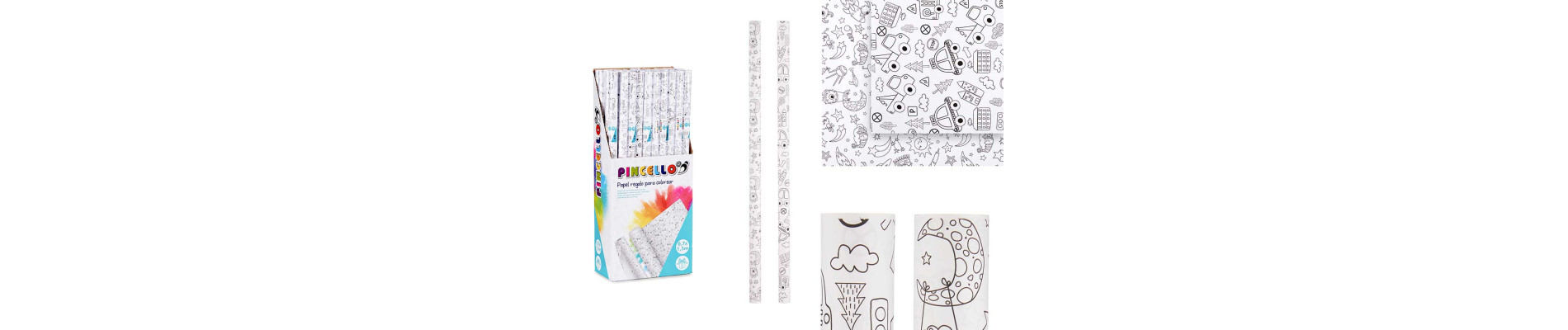 PAPEL REGALO 0,70X1,5M UNICORNIOS Y SIRENAS