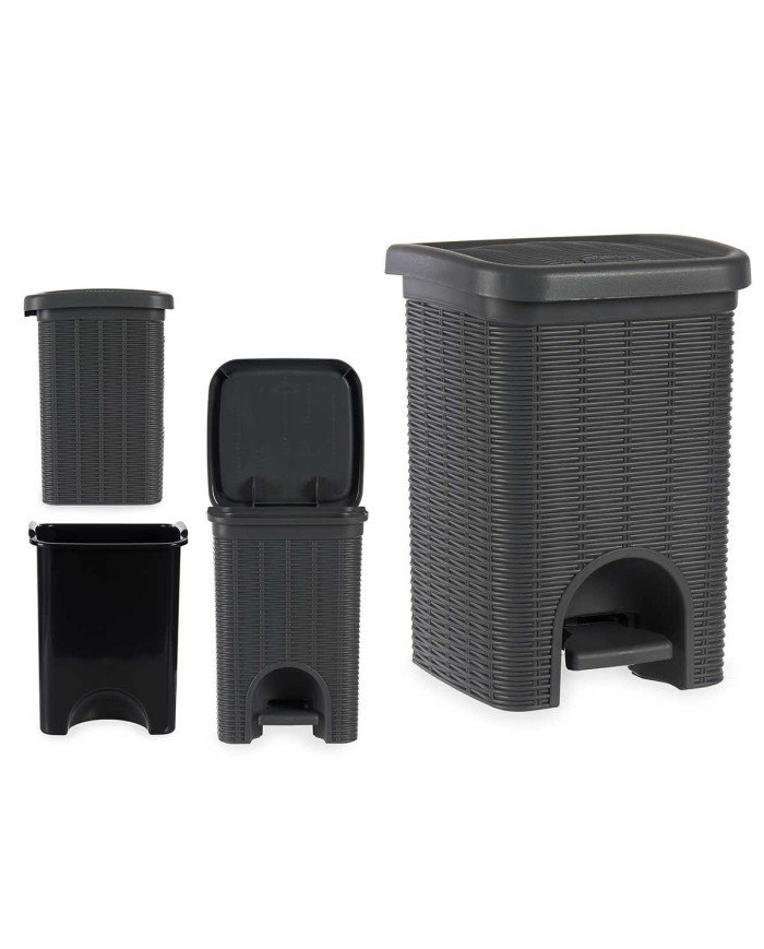 PAPELERA ELEGANCE GR 20L GRIS