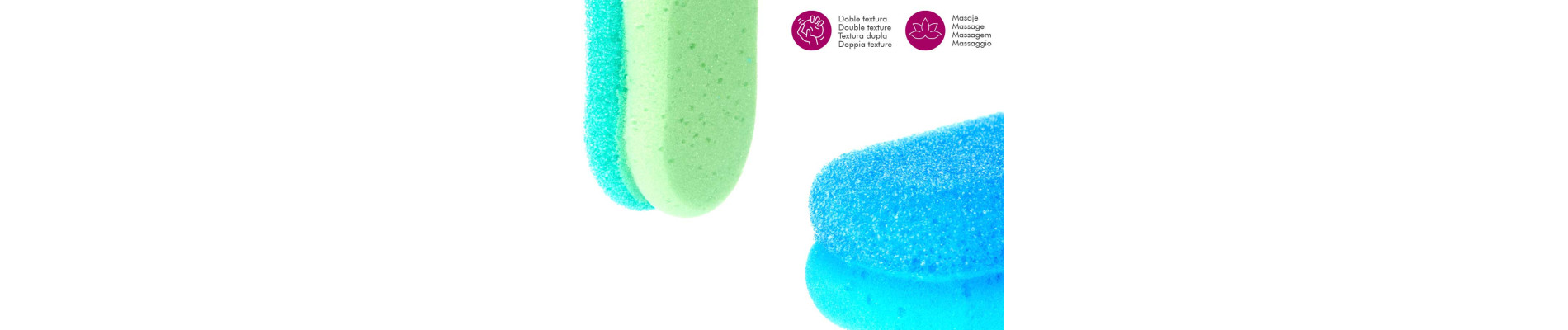 ESPONJA MASAJEANTE DOBLE CAPA SURT 2 COLORES