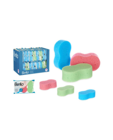 SET 3 ESPONJAS BAÑO SURT 3 COLORES