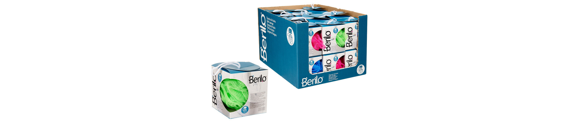 ESPONJA BAÑO DE MALLA SURT 3 COLORES
