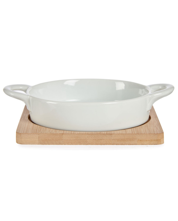 BANDEJA REDONDA CON BASE BAMBU 12,5CM