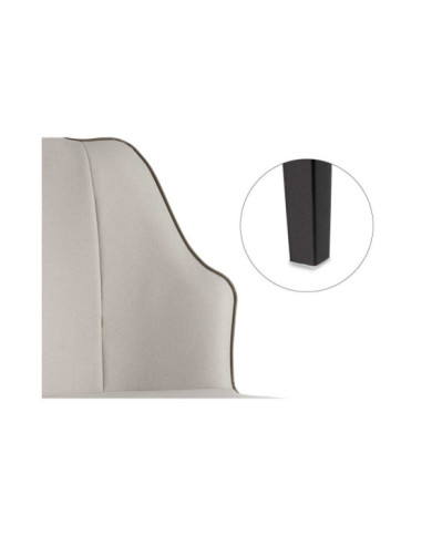 SILLON GRIS RESPALDO CONCHA CON BORDE GRIS