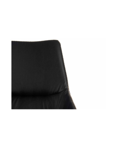 SILLON NEGRO CLASICO LISO CON BORDE TRENZADO