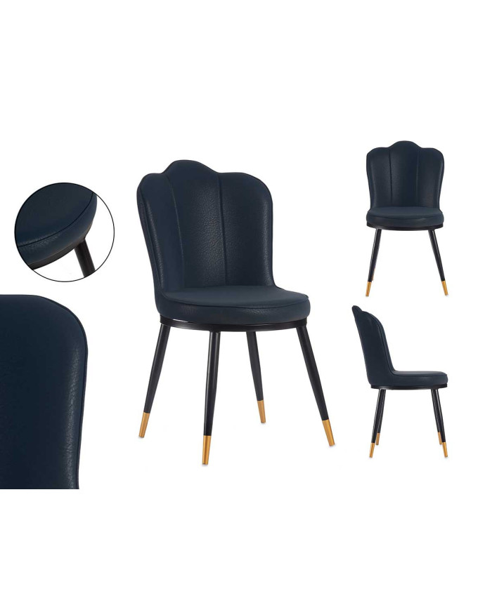 SILLON AZUL RESPALDO CONCHA