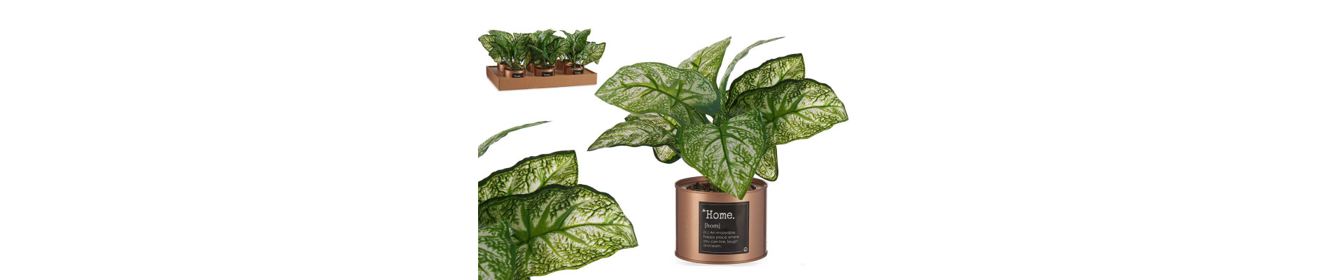 PLANTA ARTIFICIAL VERDE LATA PLATA