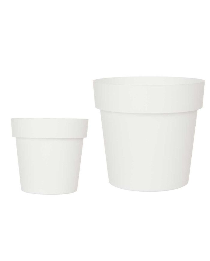 MACETA PLASTICO BLANCA 18CM DIAM