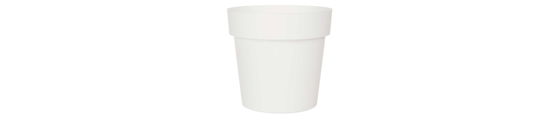 MACETA PLASTICO BLANCA 18CM DIAM