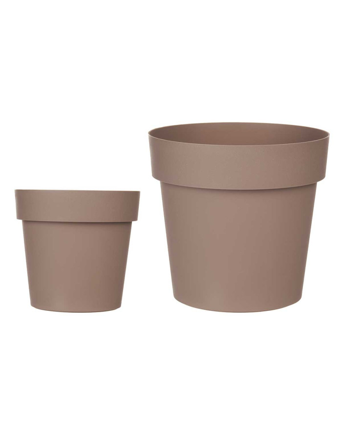MACETA PLASTICO MARRON 18CM DIAM