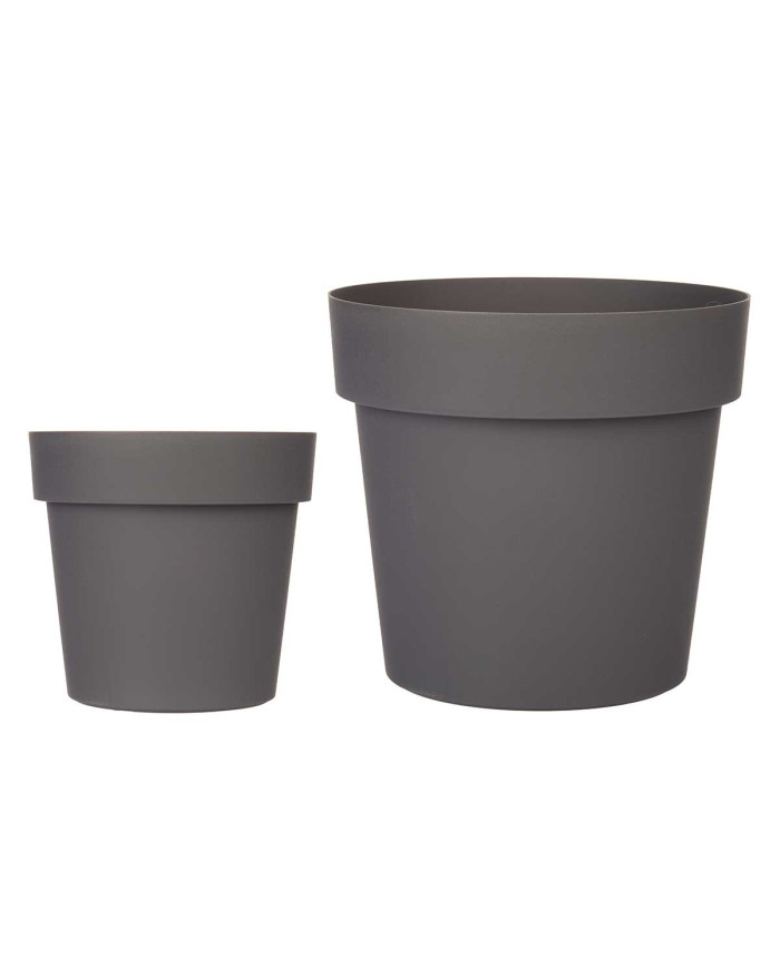 MACETA PLASTICO GRIS 20CM DIAM